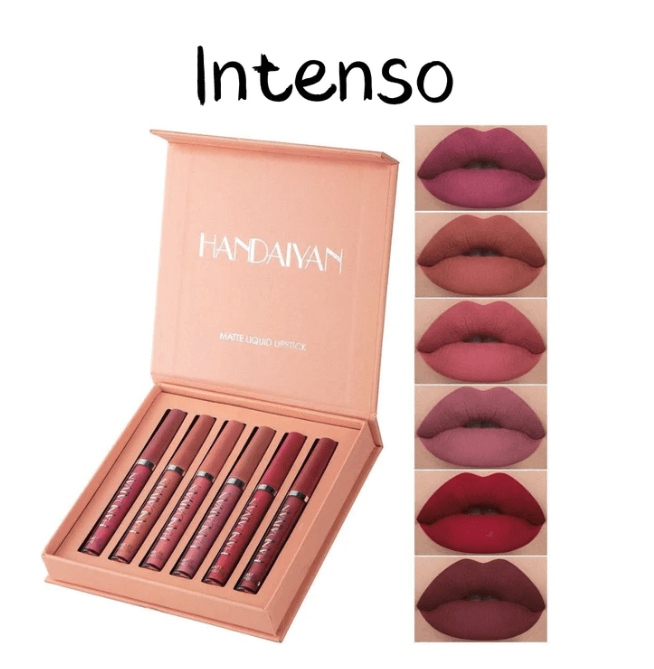 Kit 6 Batons HD Lips Handaiyan - Longa Duração