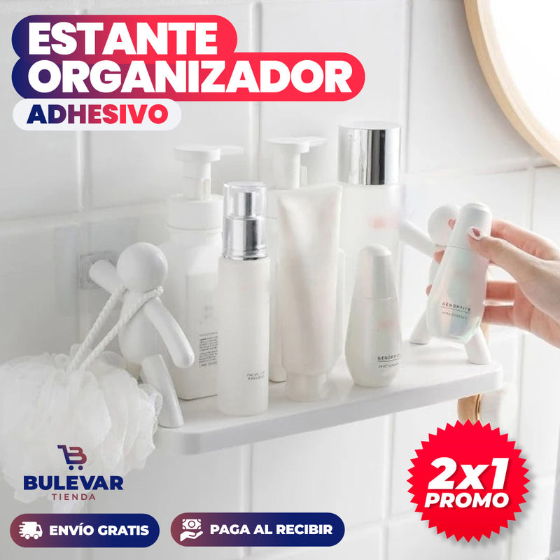 ESTANTE DE BAÑO 2X1 ORGANIZADOR ADHESIVO