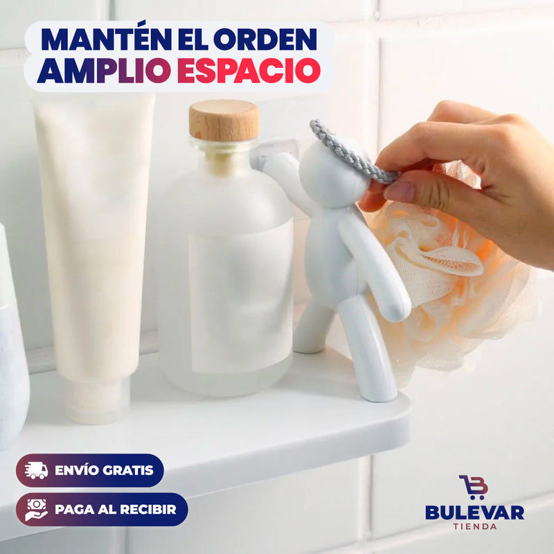 ESTANTE DE BAÑO 2X1 ORGANIZADOR ADHESIVO