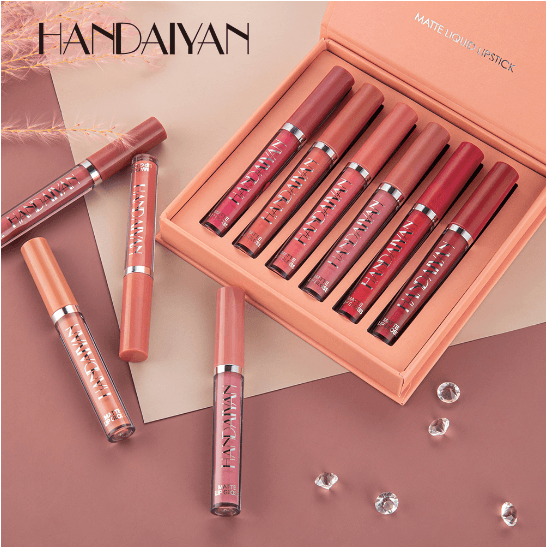 Kit 6 Batons HD Lips Handaiyan - Longa Duração