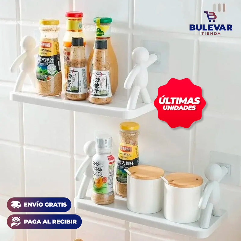 ESTANTE DE BAÑO 2X1 ORGANIZADOR ADHESIVO