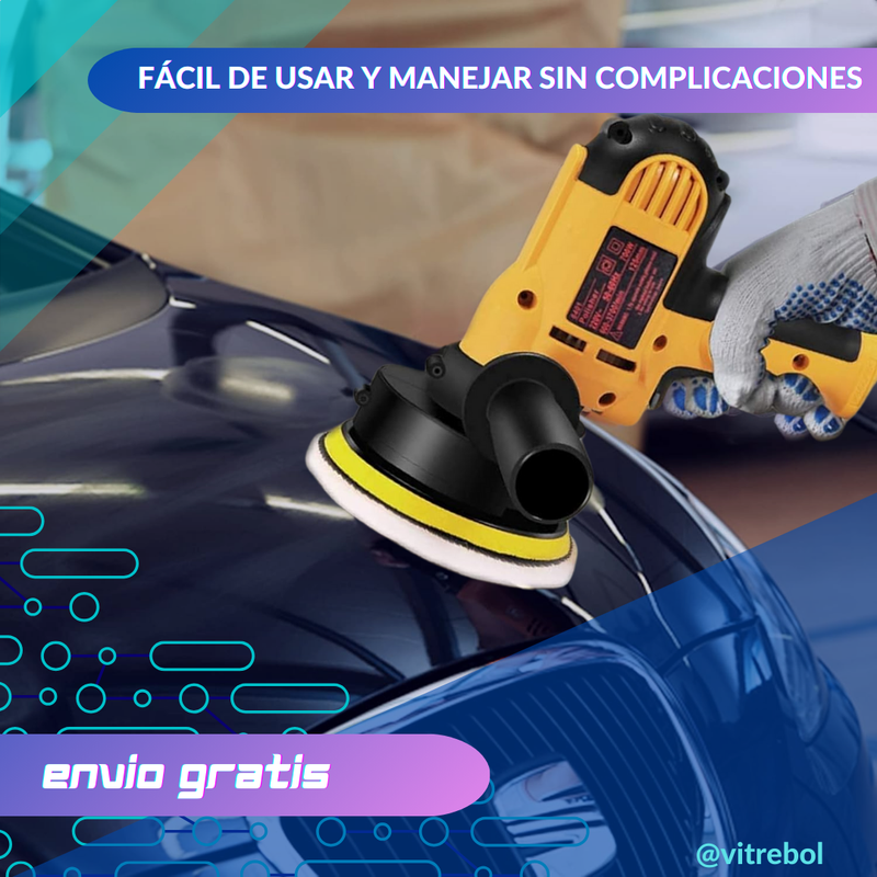 Máquina Pulidora Eléctrica de 600W: POLIHER - Auto Siempre Brilloso.