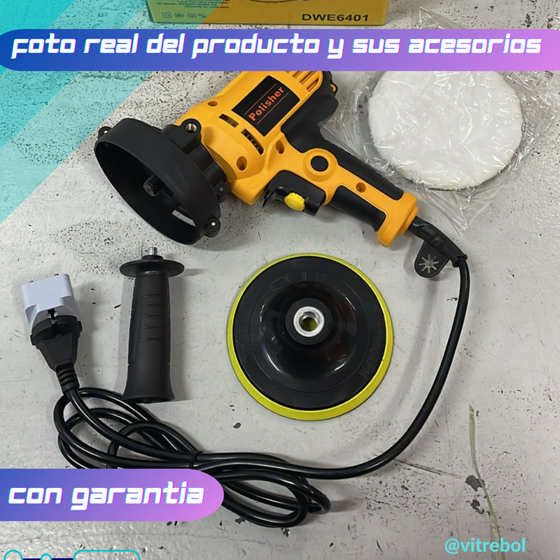 Máquina Pulidora Eléctrica de 600W: POLIHER - Auto Siempre Brilloso.