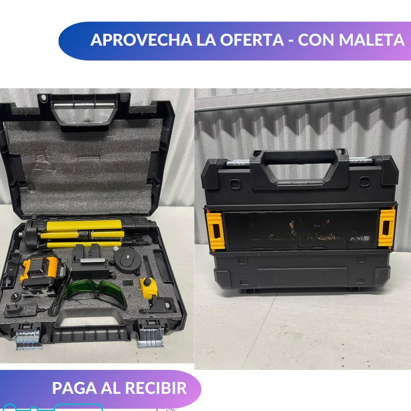Precisión Perfecta con el Nivel Láser de 16 Líneas y Trípode Autonivelante