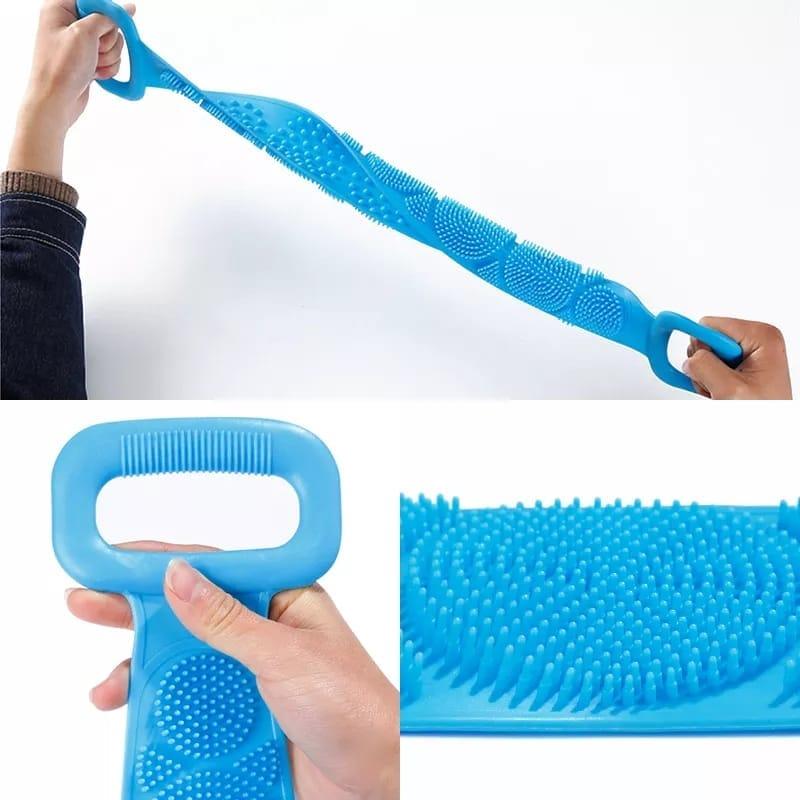 Esponja Silicone Massageadora Escova Banho Lava Corpo Todo Bucha Esfoliação
