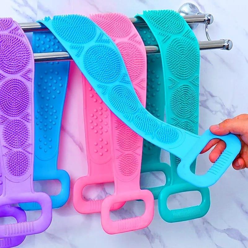 Esponja Silicone Massageadora Escova Banho Lava Corpo Todo Bucha Esfoliação