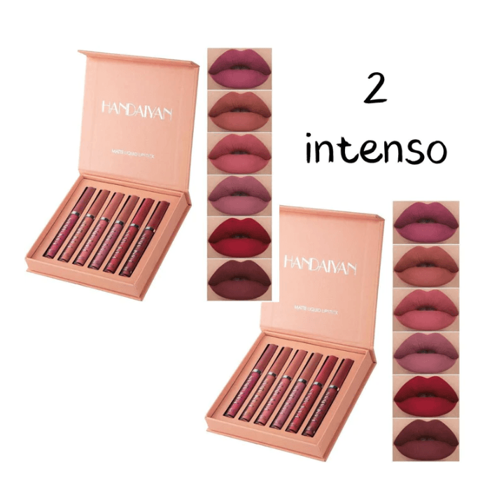 Kit 6 Batons HD Lips Handaiyan - Longa Duração