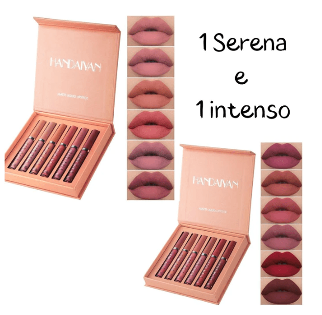 Kit 6 Batons HD Lips Handaiyan - Longa Duração
